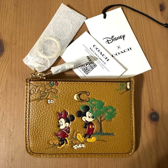 Coach Handbags - 🐭 Disney X Coach Essential Mini Id Card Case With Mickey Mouse Minnie Mouse